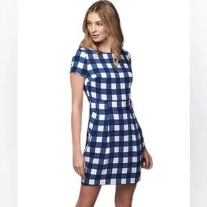 CYNTHIA STEFFE Blue BEADED SLEEVELESS DRESS SIZE XS